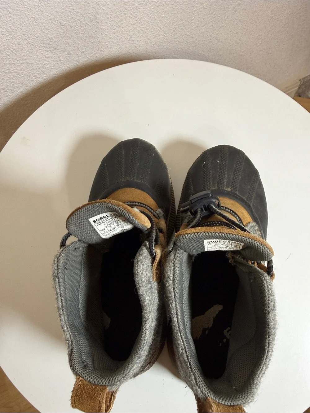 Sorel Kids Gray and Brown Waterproof Winter Boots